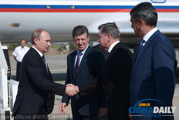 当地时间2014年8月13日，克里米亚，普京对克里米亚进行为期两天的工作访问。