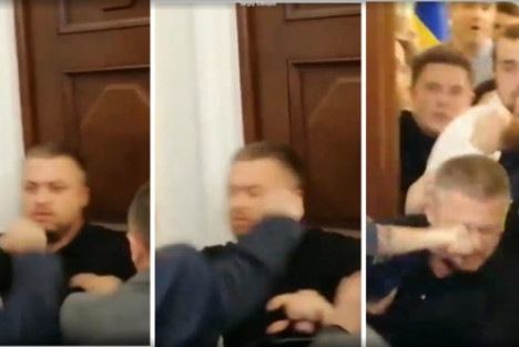 乌克兰议员开会时大打出手，一人因脑震荡入院