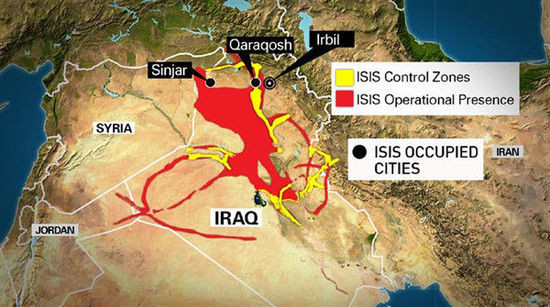 美军机对伊拉克ISIS武装控制区域发起第二轮空袭