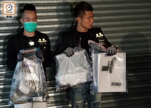 香港警方再检获一批枪械弹药拘27岁男子