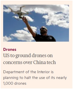 美内政部拟停飞中国产无人机，多部门反对！